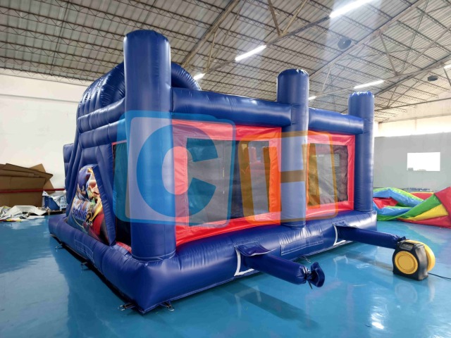 Snooker Surprise Jump 'n Slide Inflatable Bounce House with Blower