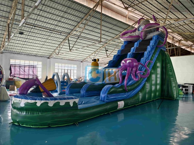 Bounce house inflatable water slide