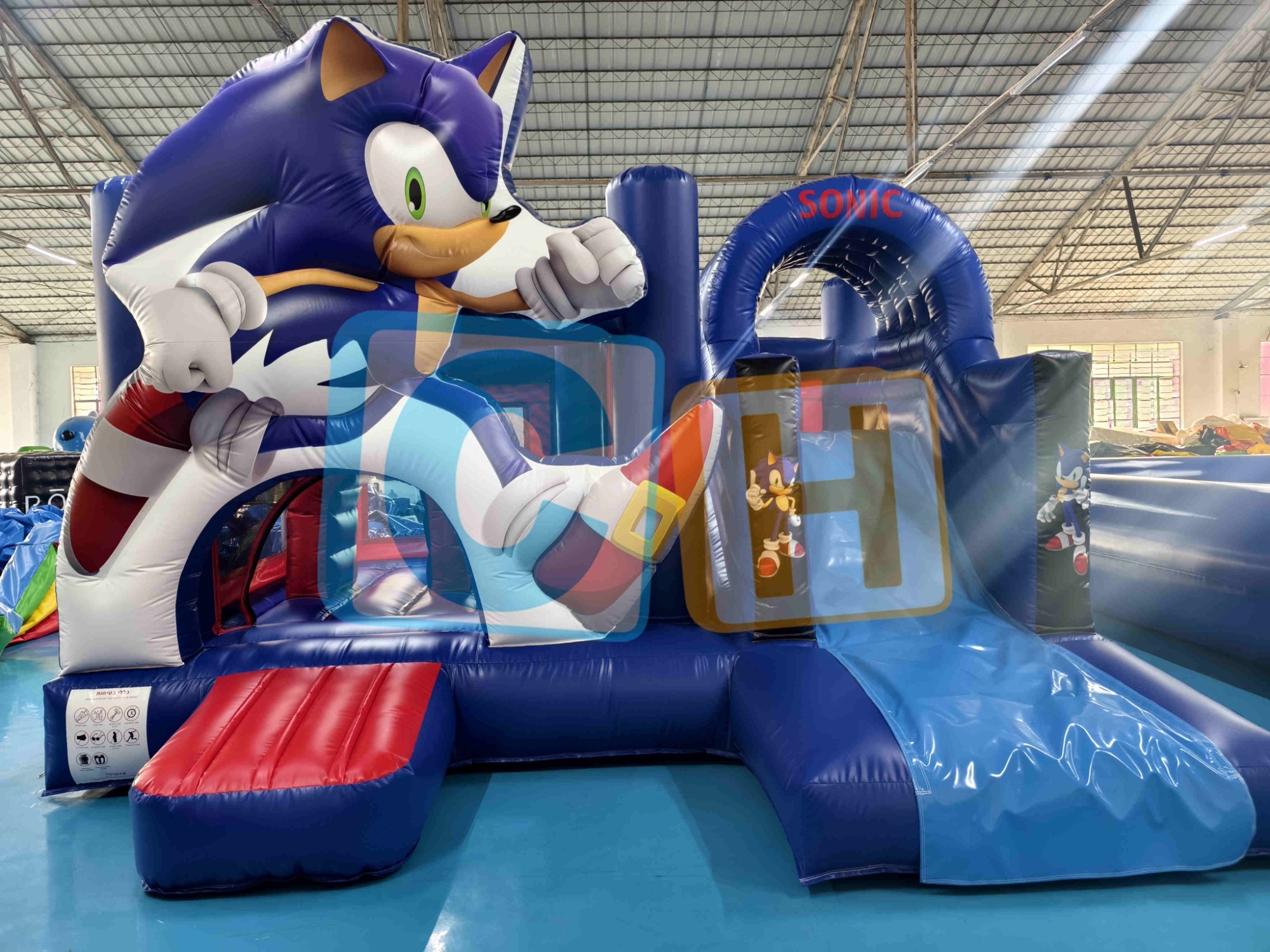 Snooker Surprise Jump 'n Slide Inflatable Bounce House with Blower