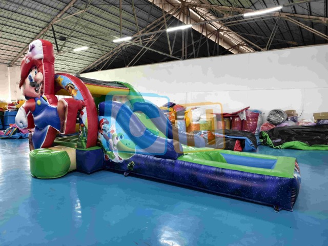 MARIO Little Pool and Slide Inflatable Bouncer