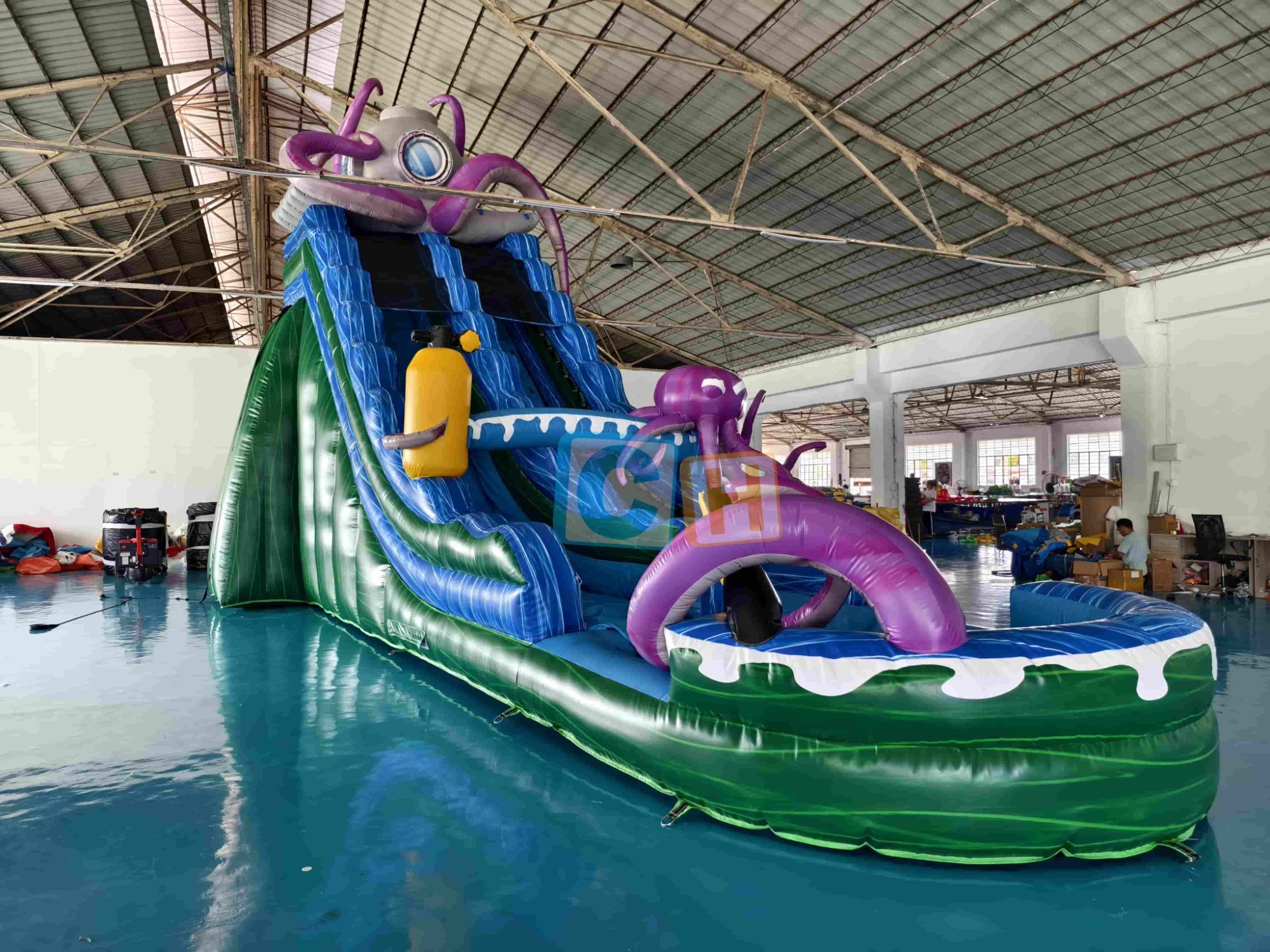 Bounce house inflatable water slide