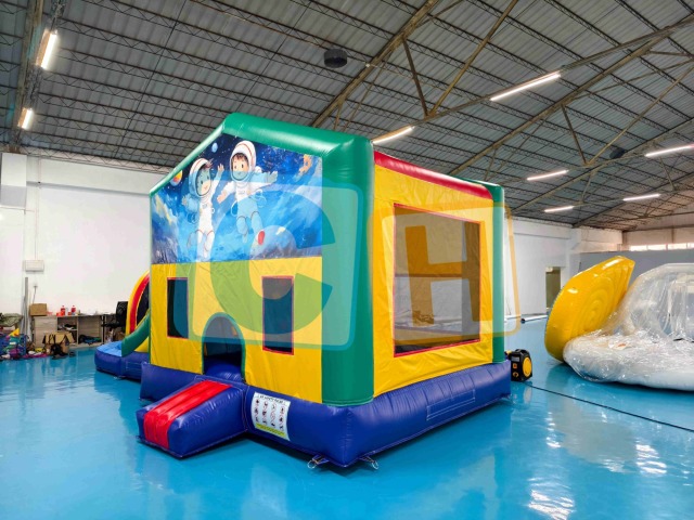 Astronaut Inflatable Jump 'n Slide Bounce House