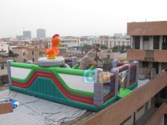 Hot selling inflatable dinosaur playground