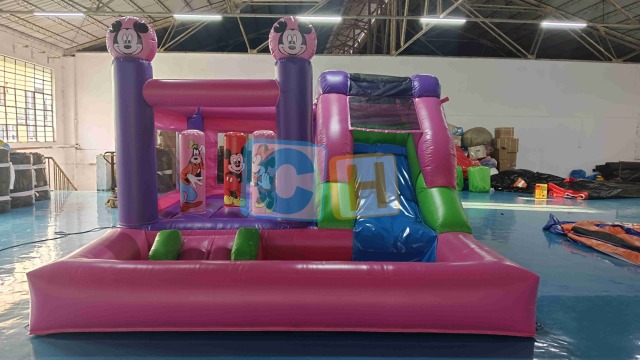PINK MICKY MOUSE Water Bouncy Castle House