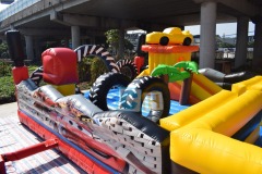 Indoor inflatable race car playground for sale