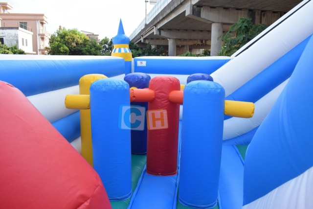 Rocket theme inflatable kids playground