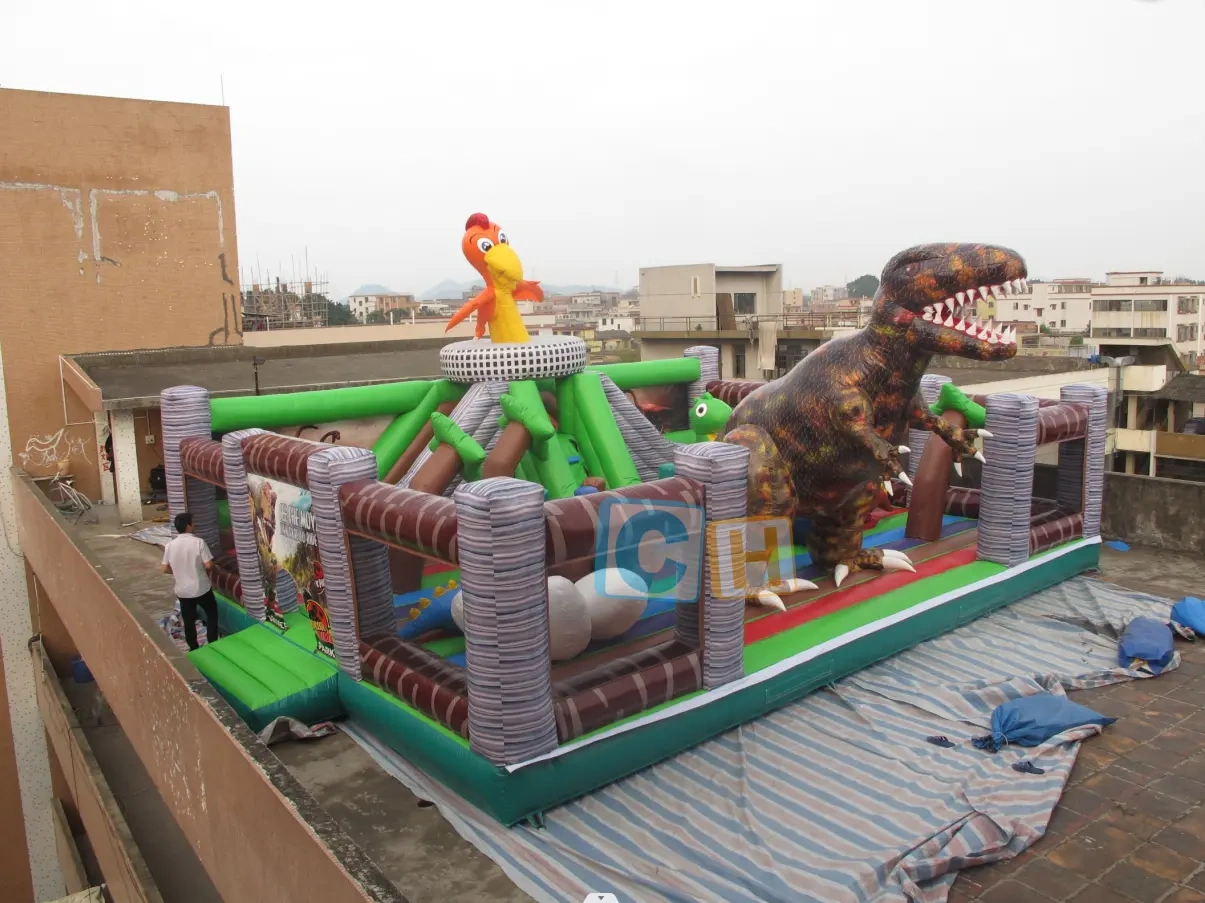 Hot selling inflatable dinosaur playground
