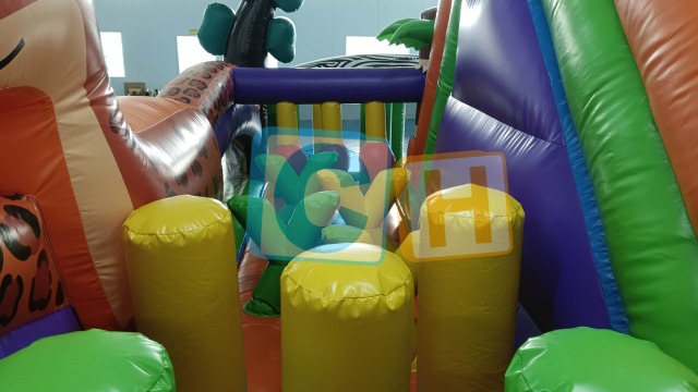 Jungle Theme Bouncy House With Slide