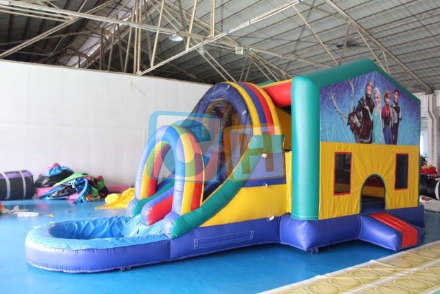 Frozen Bounce Combo With Slide Pool