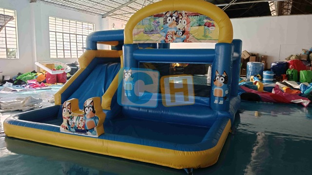 Water Game Small Bouncy House with Slide