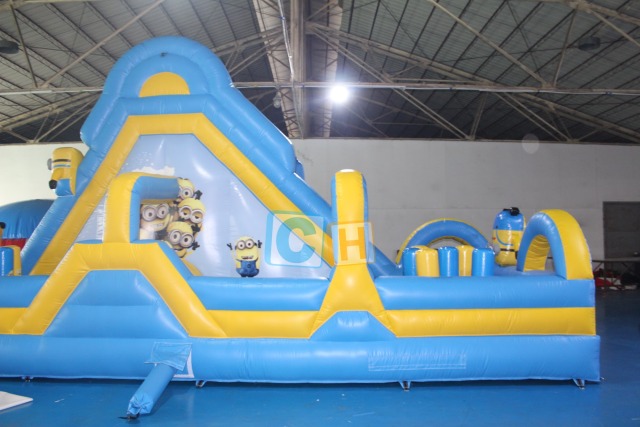 Adult inflatable playground with obstacle course