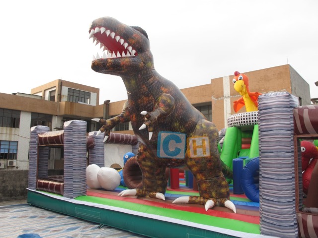 Hot selling inflatable dinosaur playground