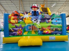 Pikachu theme inflatables playground combo slide