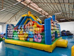 Pikachu theme inflatables playground combo slide