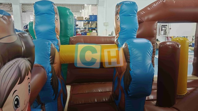 Cowboy Dry Bounce House With Slide