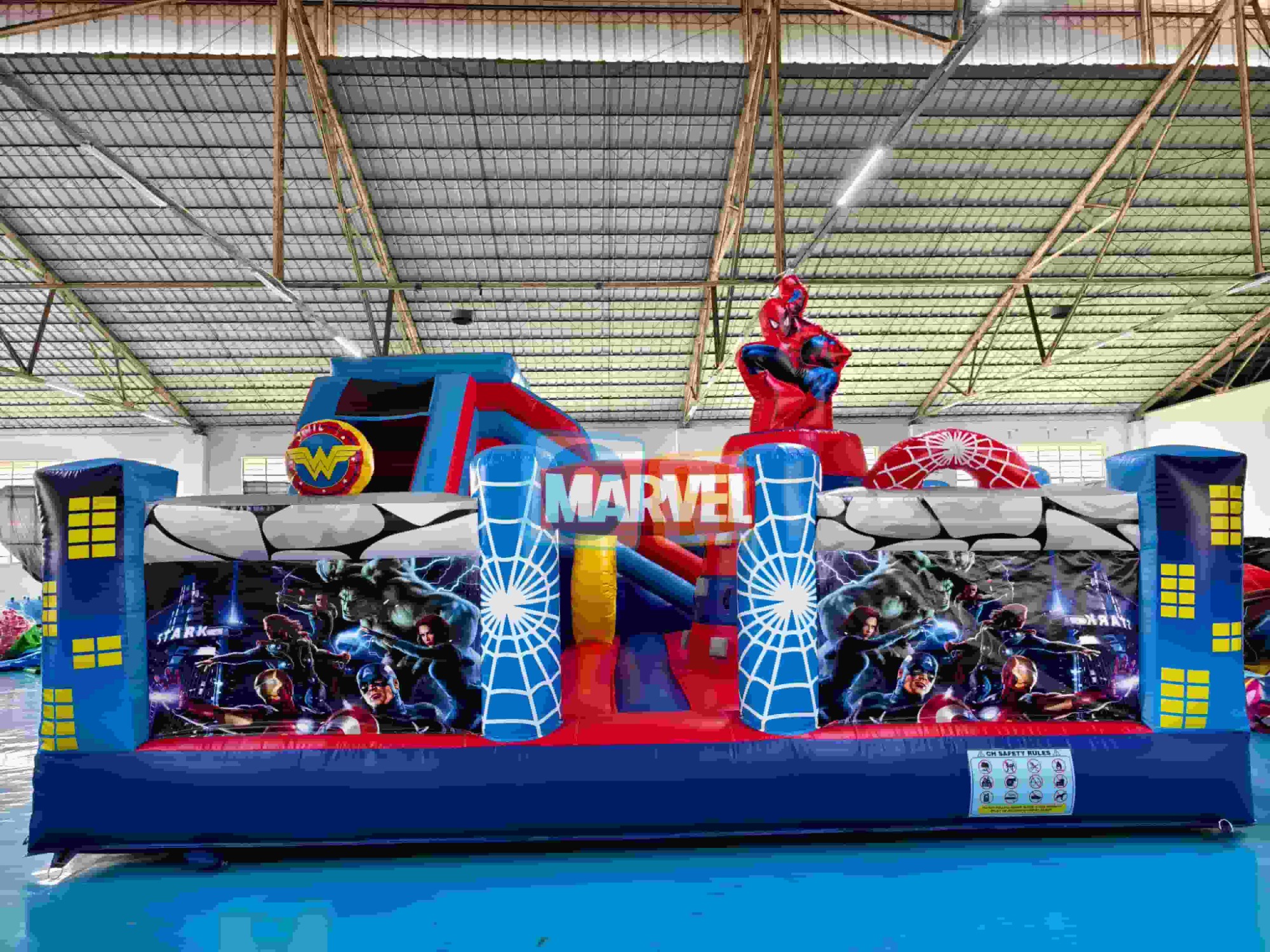 Indoor Marvel theme inflatable playground fun city