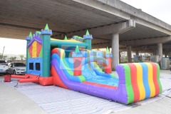 Colorful Inflatable Bouncing Combo With Slide