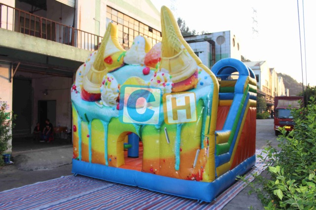 Ice Cream Cake Bouncing Houses With Slide