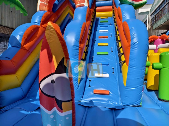 Forest theme inflatable fun city with bouncer