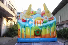 Ice Cream Cake Bouncing Houses With Slide