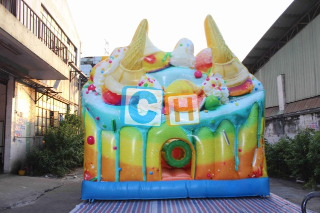 Ice Cream Cake Bouncing Houses With Slide