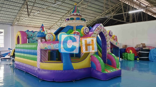 Candy Theme Pink Bouncy House