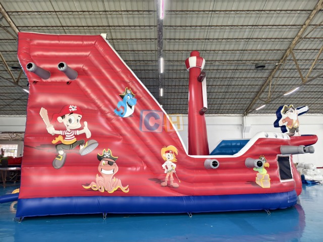 Inflatable Trampoline With Slide