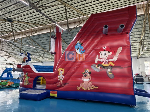 Inflatable Trampoline With Slide