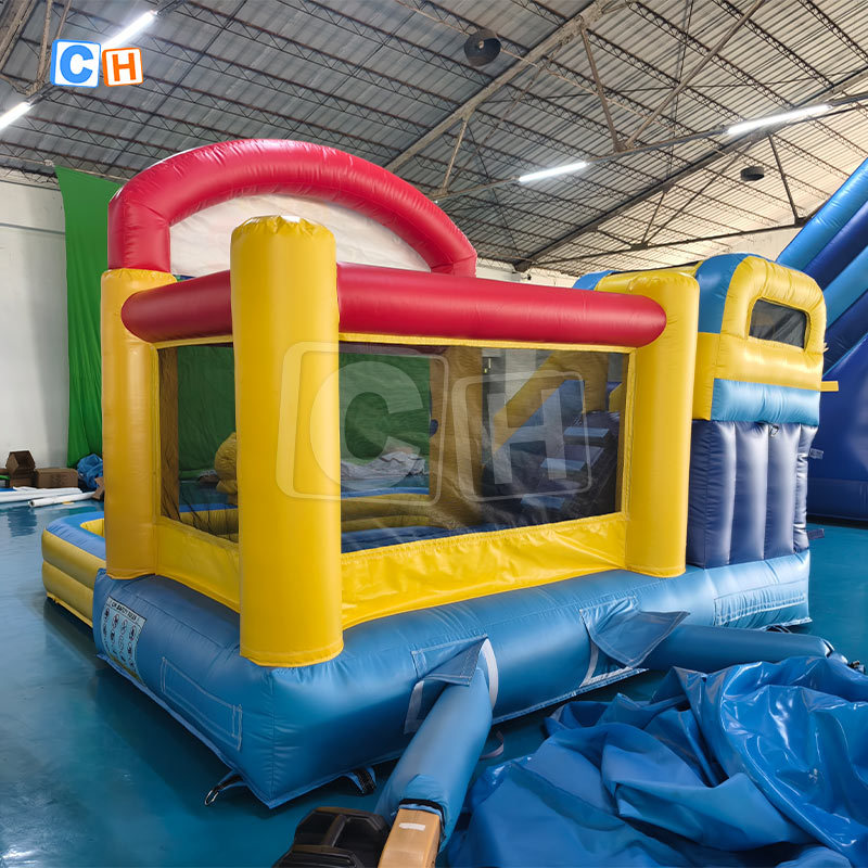Ocean Theme Inflatable Bouncer Castle with Slide