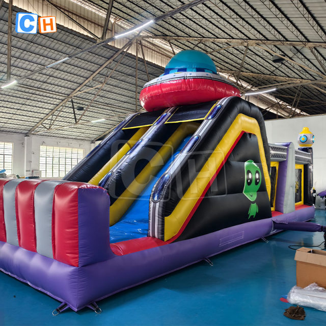PVC Inflatable Obstacle Course Monster Bouncy Castle