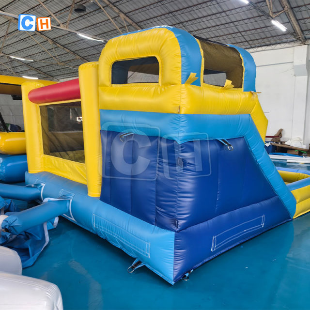 Ocean Theme Inflatable Bouncer Castle with Slide