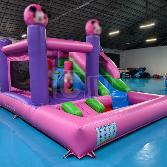 Inflatable Pink Cartoon Model Bounce House