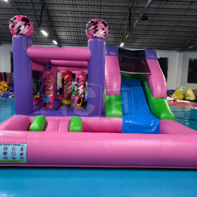 Inflatable Pink Cartoon Model Bounce House