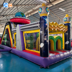 PVC Inflatable Obstacle Course Monster Bouncy Castle