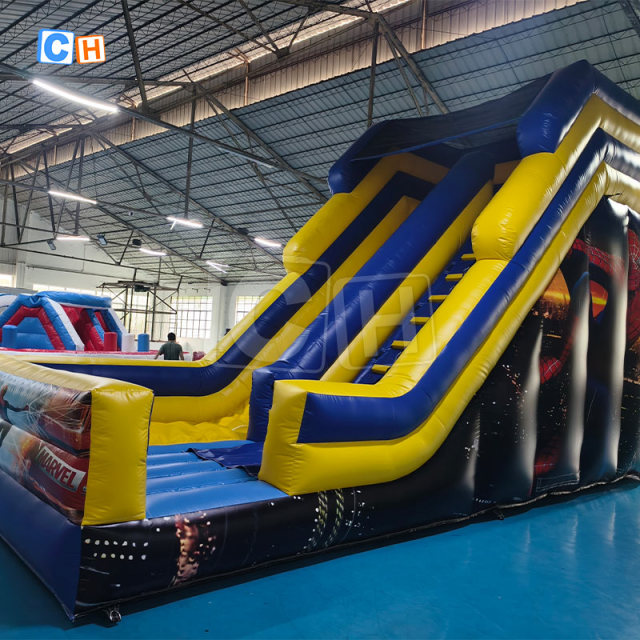 Custom Large Spider Man Inflatable Slides for Kids