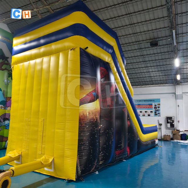 Custom Large Spider Man Inflatable Slides for Kids
