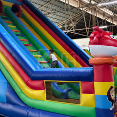 Inflatable Cartoon Characters Dry Slide for Adult and Kids
