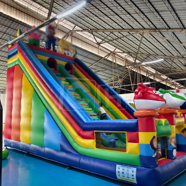 Inflatable Cartoon Characters Dry Slide for Adult and Kids