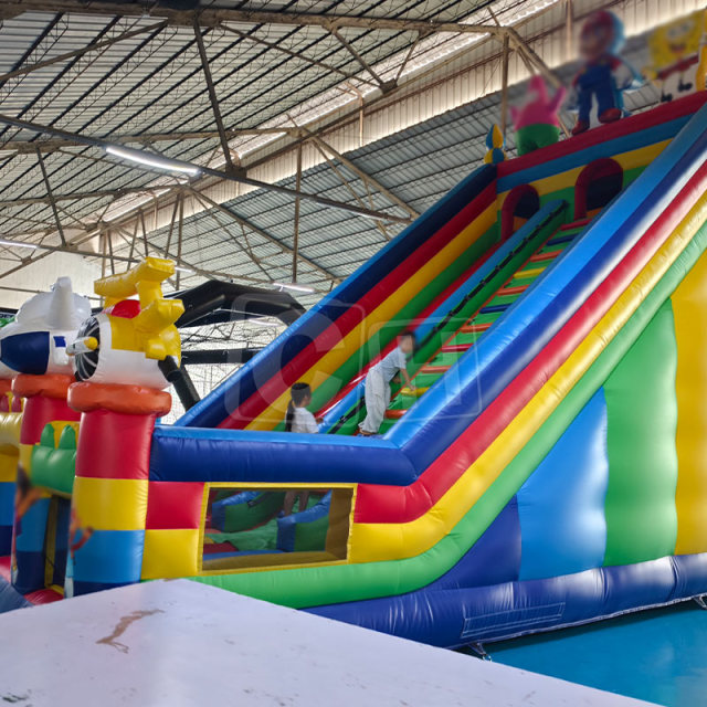 Inflatable Cartoon Characters Dry Slide for Adult and Kids