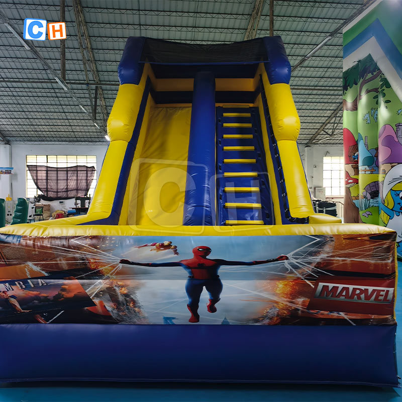 Custom Large Spider Man Inflatable Slides for Kids