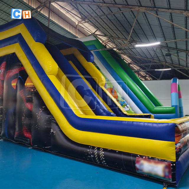 Custom Large Spider Man Inflatable Slides for Kids