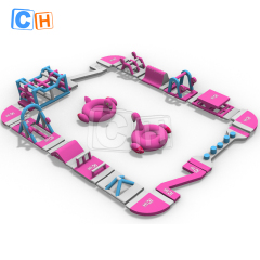 Inflatable Floating Water Obstacle Course For Lake