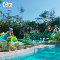 All-in-one ocean theme inflatable water park