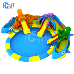 Giant Ocean Theme Inflatable Water Park with Slide
