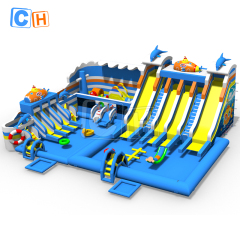 Multi-slide ocean theme water park