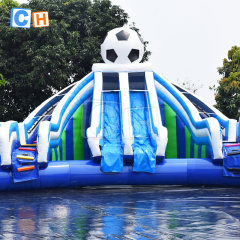 Giant penguin-themed water park with pool