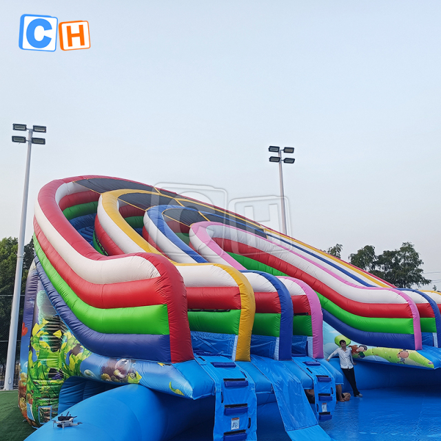 Ocean Theme inflatable water park with large pool