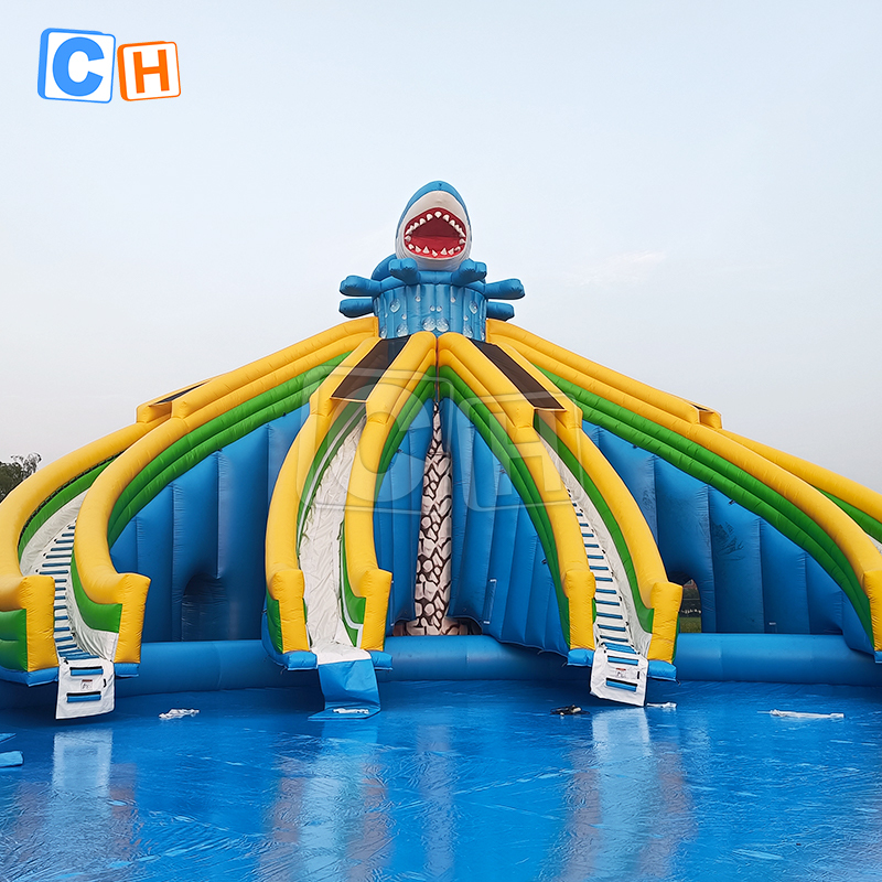 Ocean Theme inflatable water park with large pool