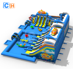 Multi-slide ocean theme water park