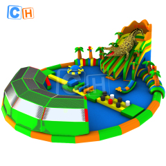 Crocodile theme inflatable water park suitable for parks